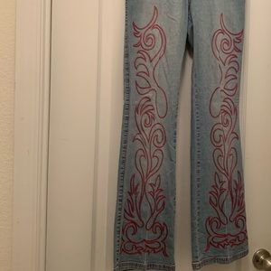 Vintage REVOLT Embroidered Flare Jeans